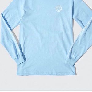 Exclusive light blue camp glossier long sleeve